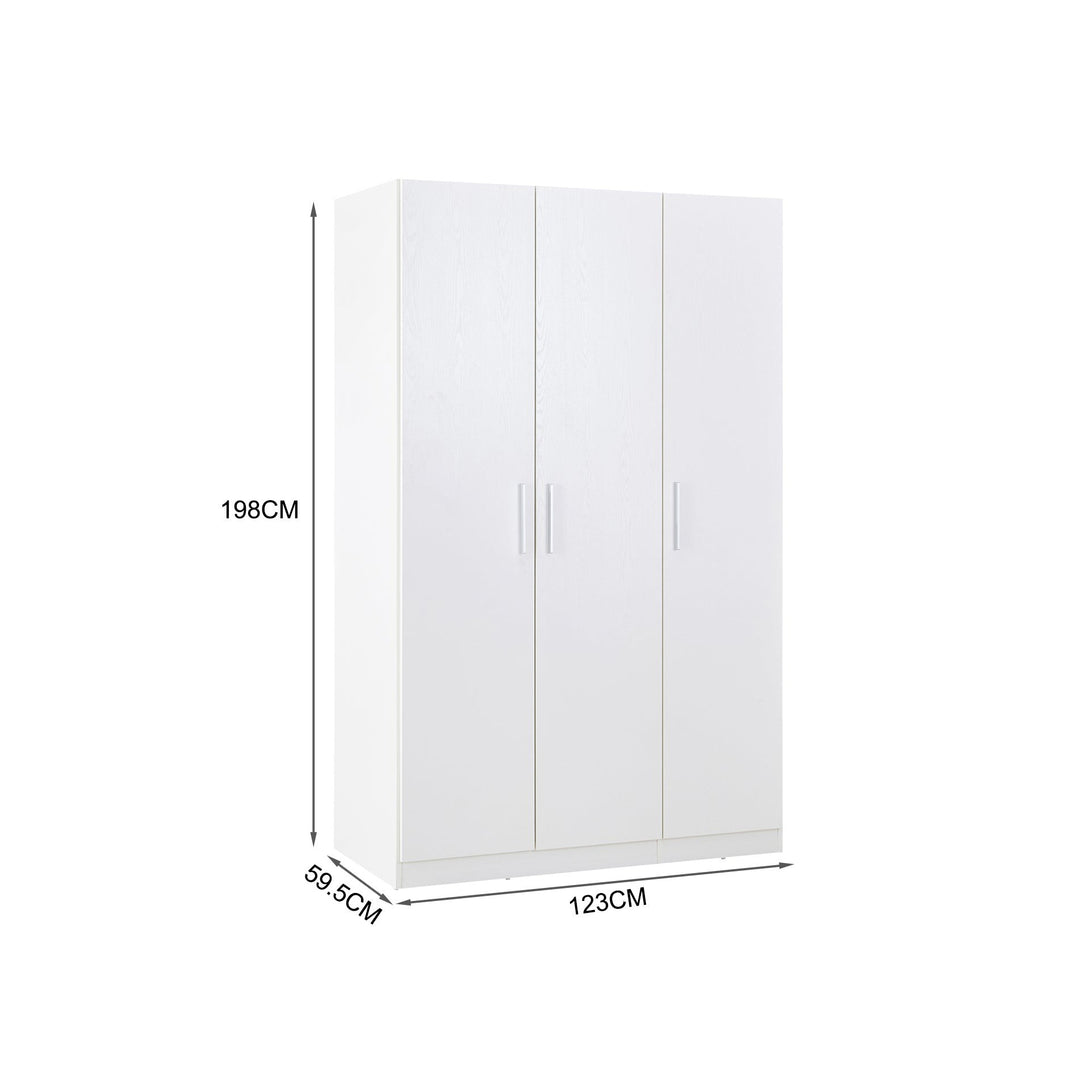 Makalu Wardrobe 3 Door Storage Shelves - White