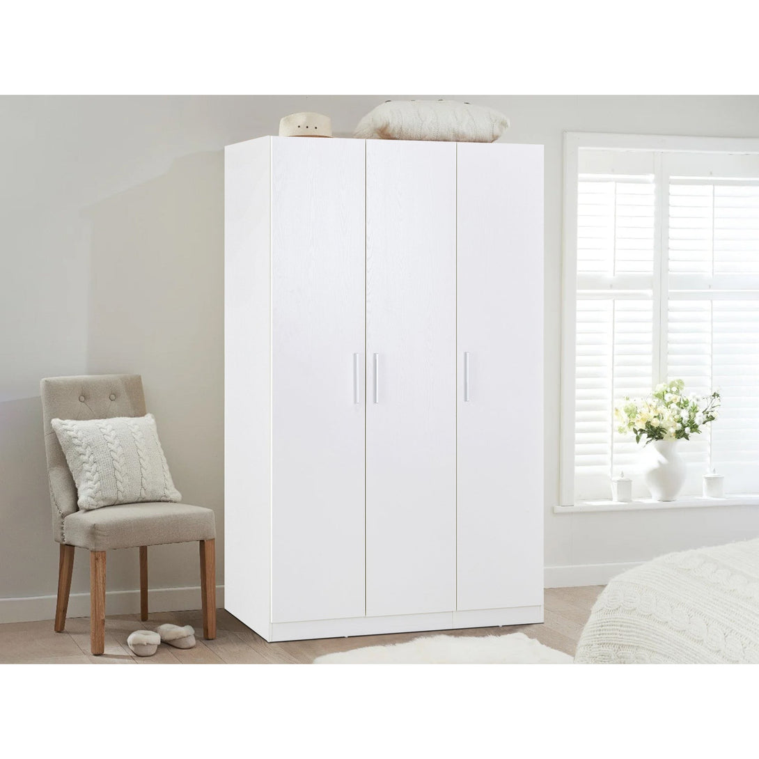 Makalu Wardrobe 3 Door Storage Shelves - White