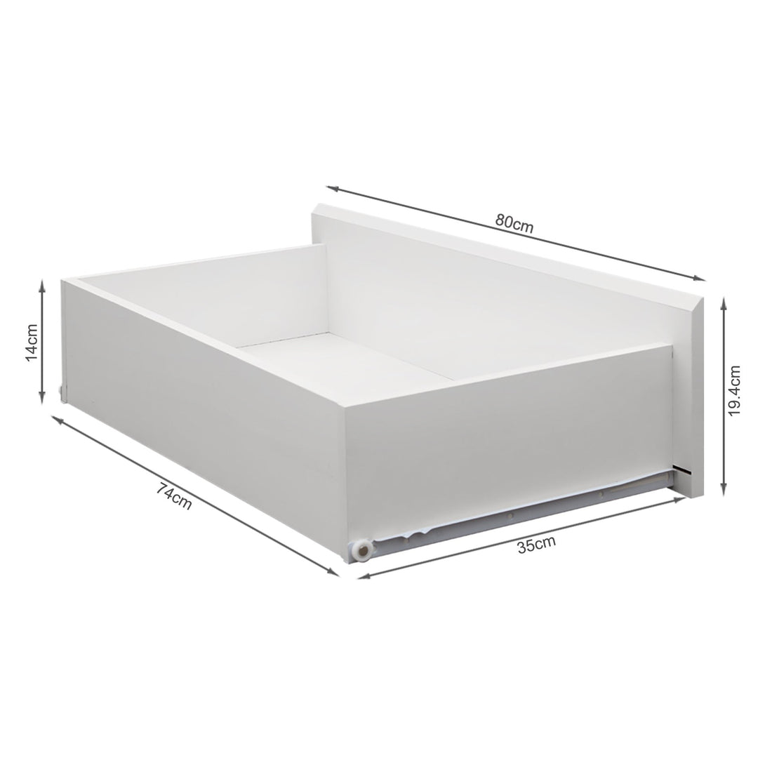 Tongass Wooden Tallboy 4 Drawers - White