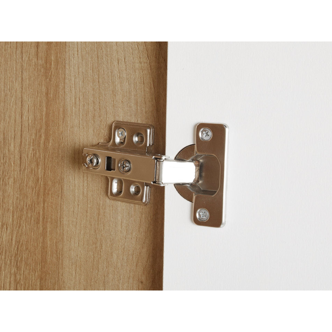 Harris 2 Door Wardrobe with Drawers - Oak + White