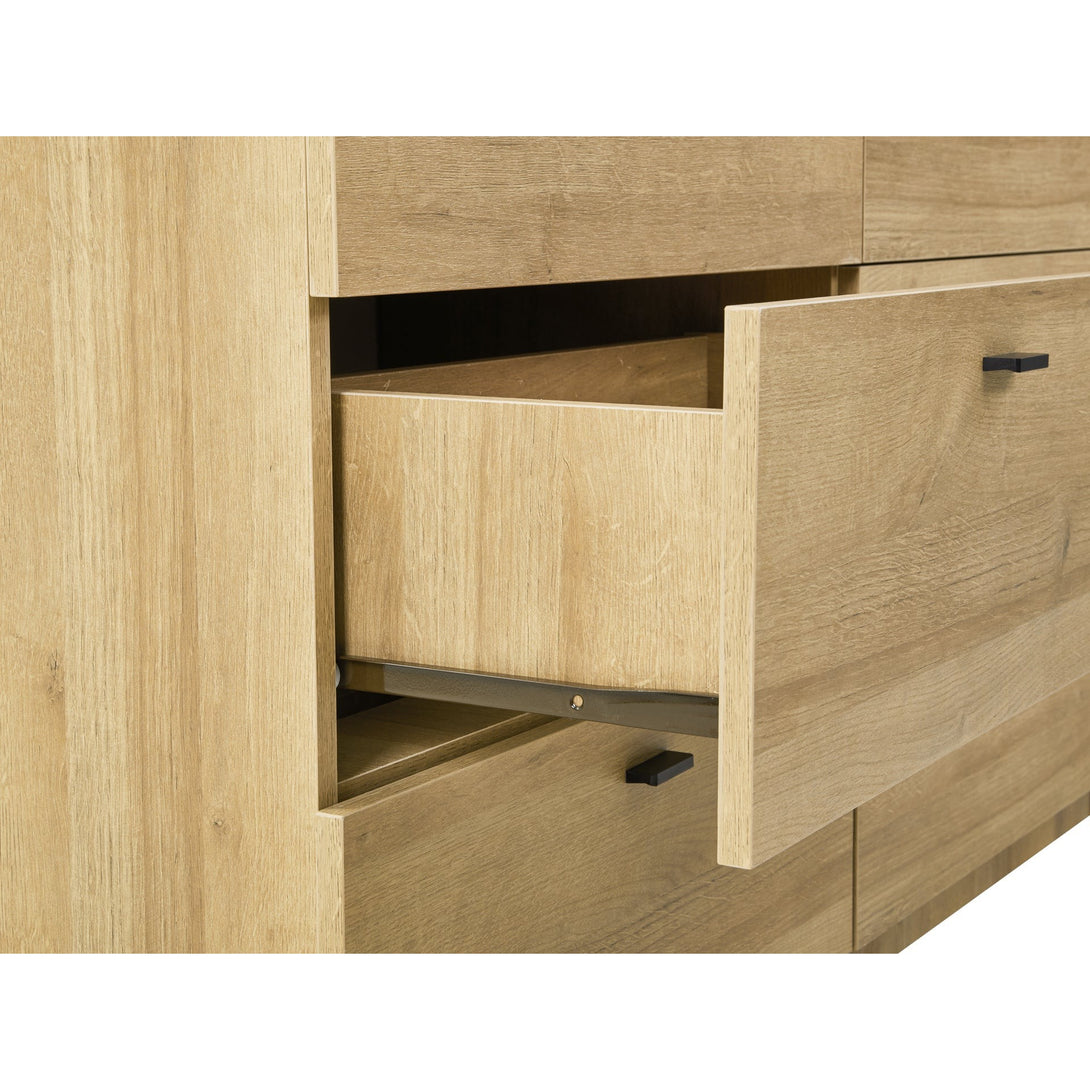 Hekla Low Boy 6 Drawer Chest Dresser - Oak