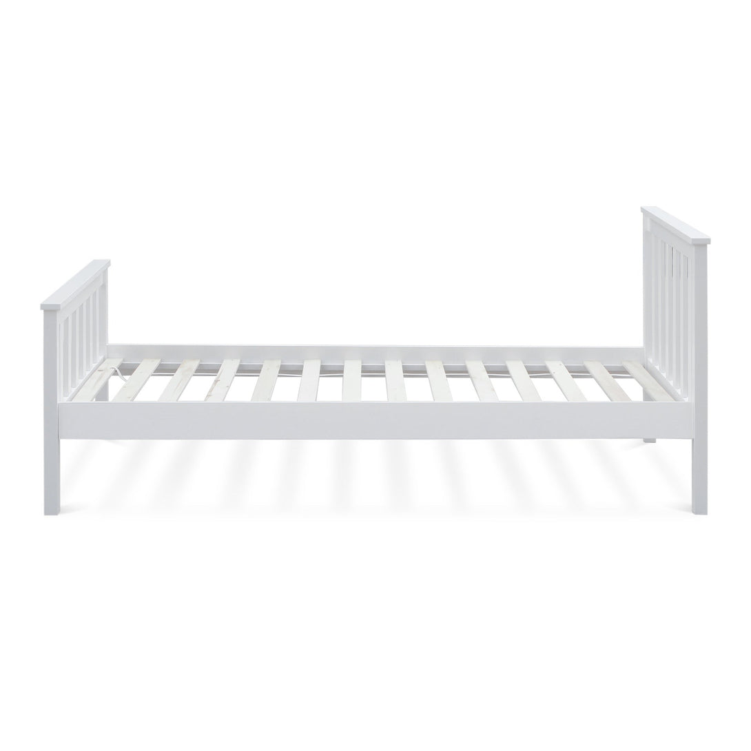 Andes Single Wooden Bed Frame - White