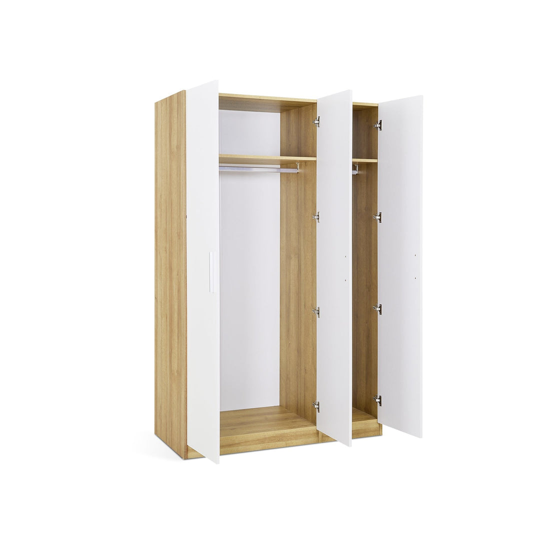 Makalu Wardrobe 3 Door Storage Shelves - Oak