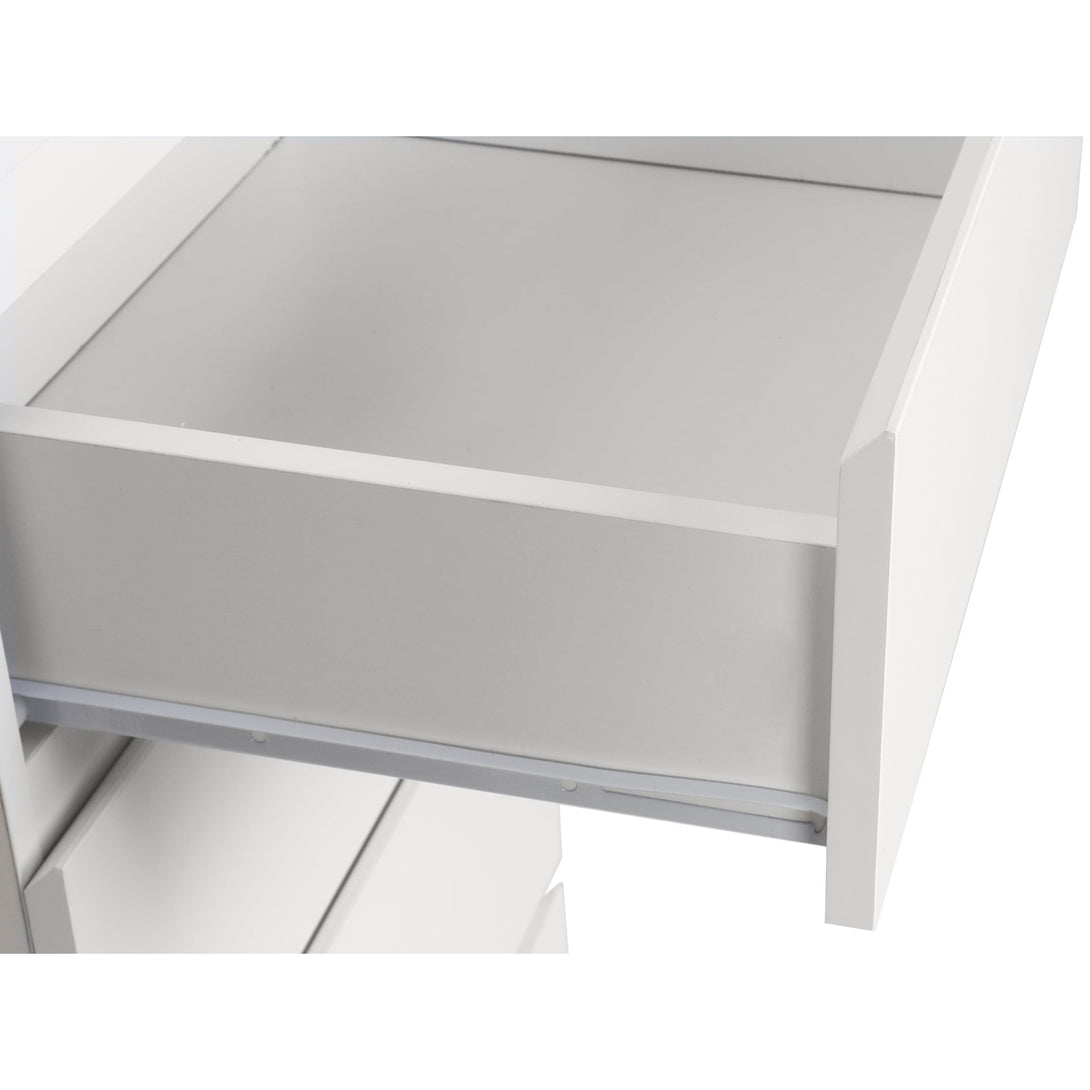 Tongass Wooden Tallboy 6 Drawers - White