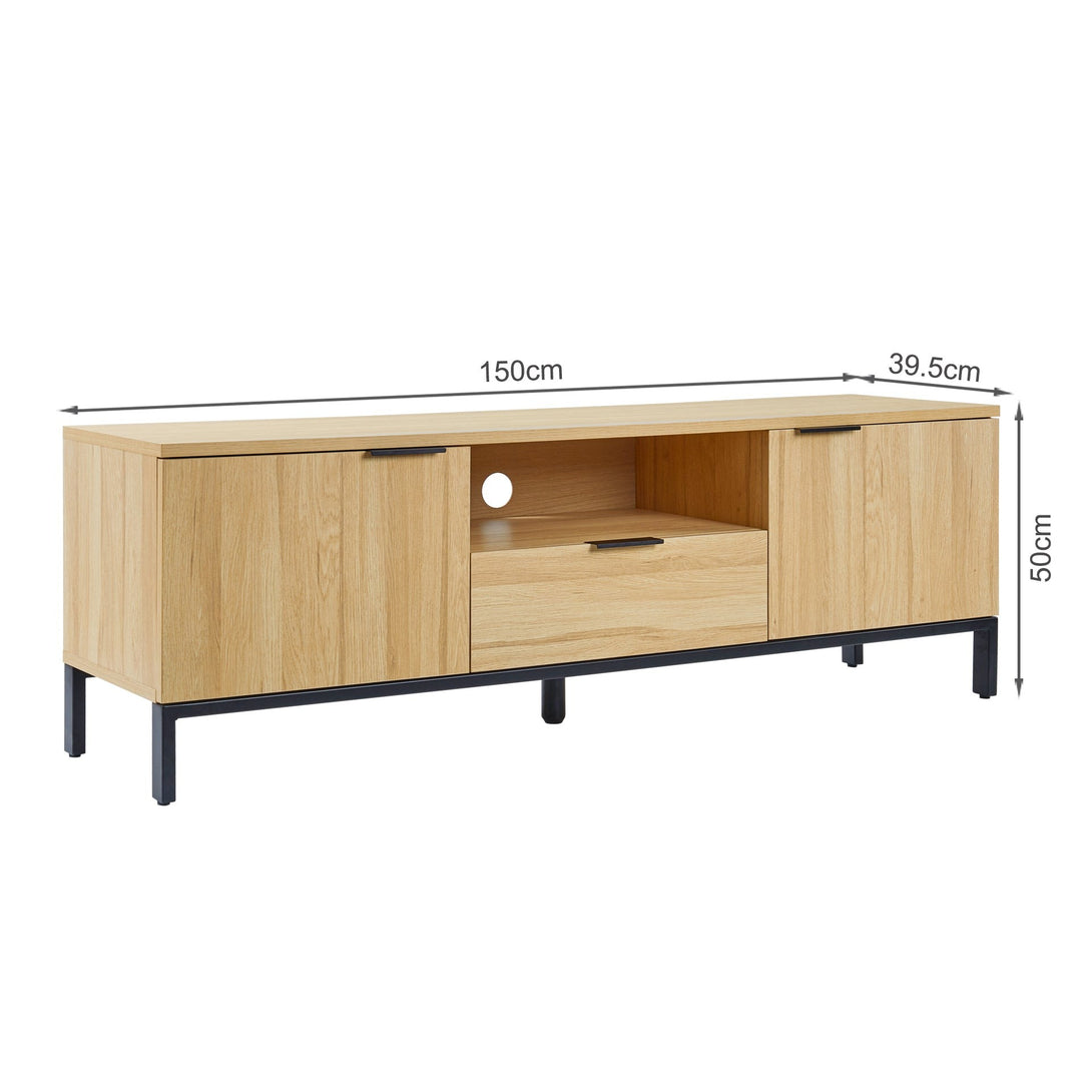 Ocala 1.5m Entertainment Unit - Oak