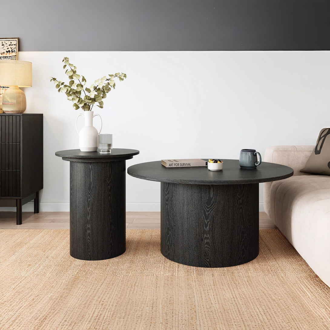 Adley Round Coffee Table 45cm - Black