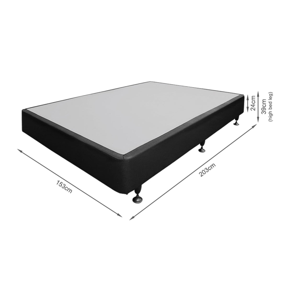 Vinson Fabric Queen Bed Base - Black
