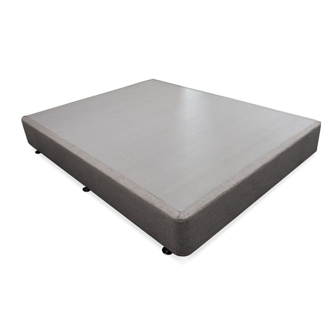 Vinson Fabric Queen Bed Base - Grey