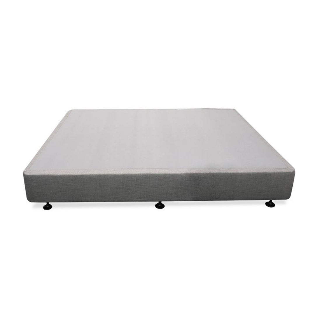 Vinson Fabric Queen Bed Base - Grey