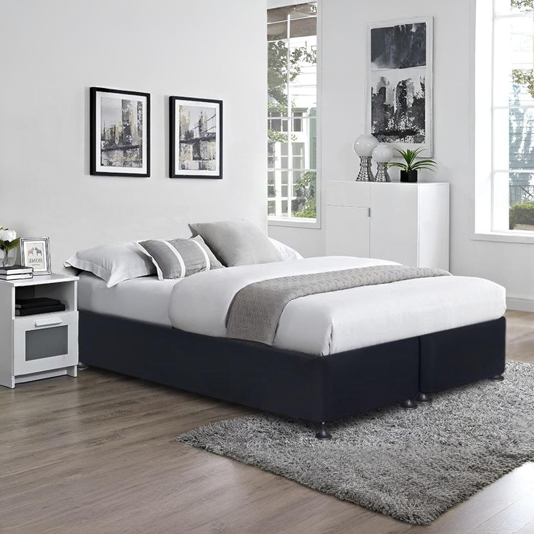 Vinson Fabric King Split Bed Base - Black