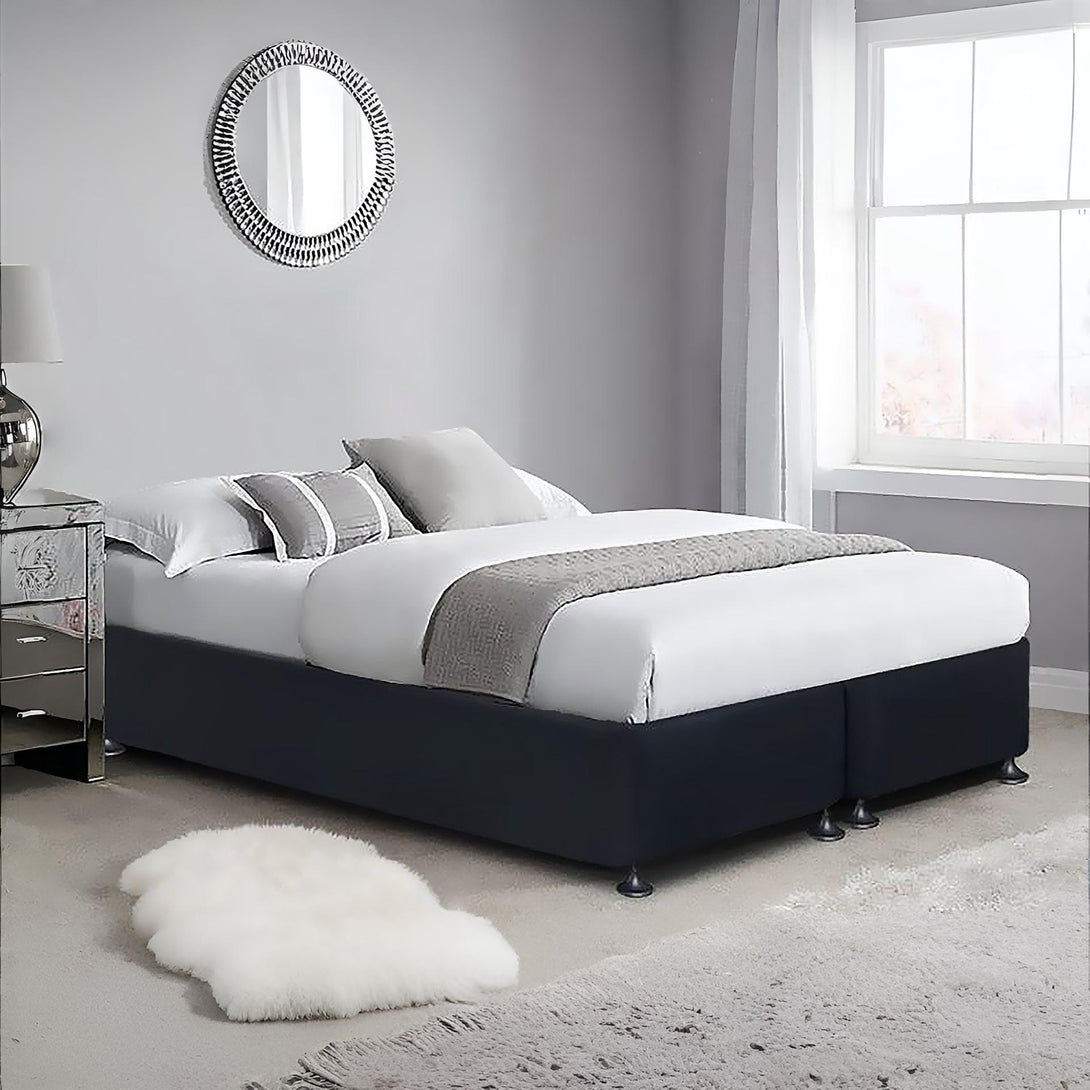Vinson Fabric Super King Split Bed Base - Black