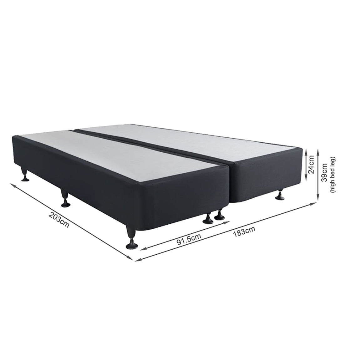 Vinson Fabric Super King Split Bed Base - Black