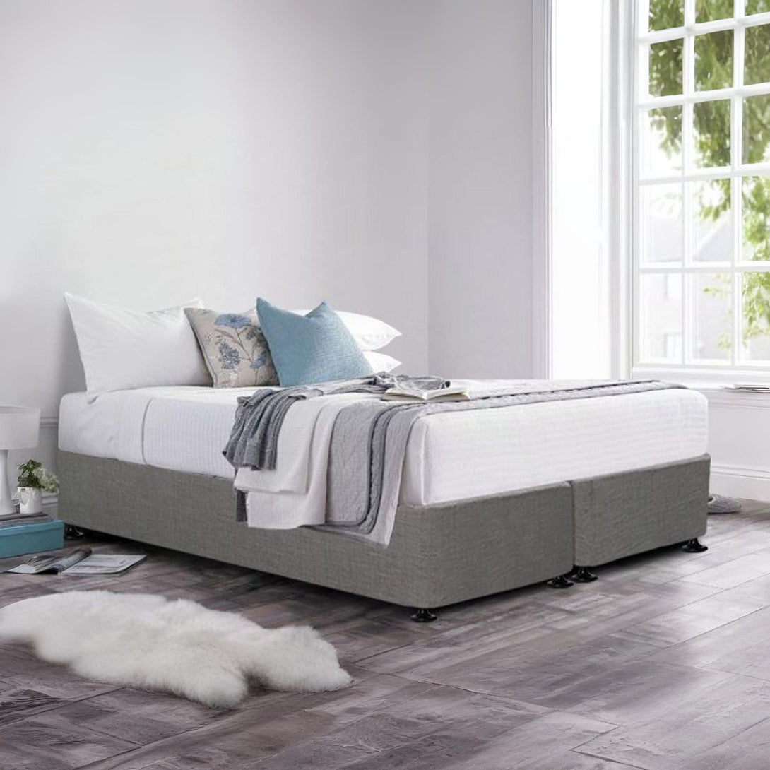 Vinson Fabric King Split Bed Base - Grey