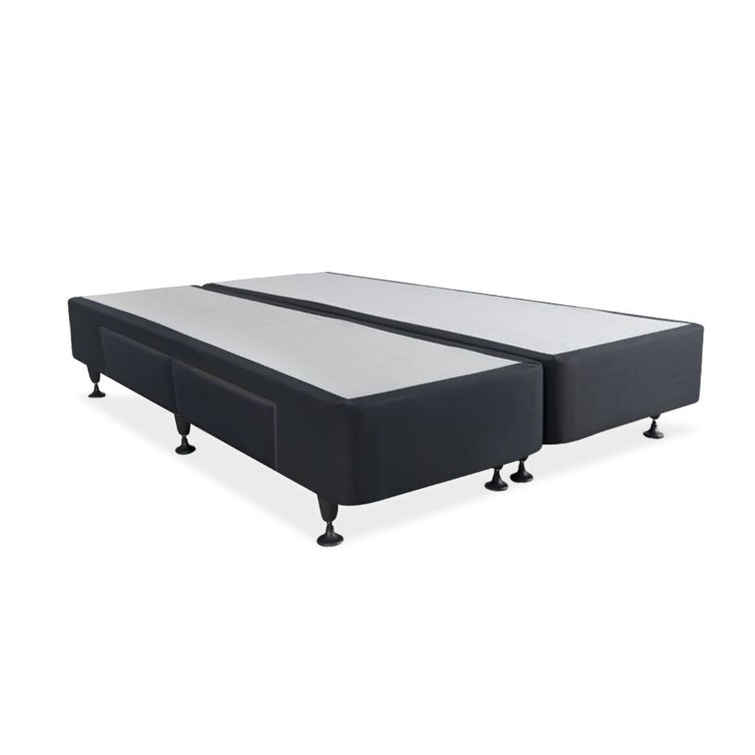 Charles Fabric King Split Bed Base 4 Drawers - Black