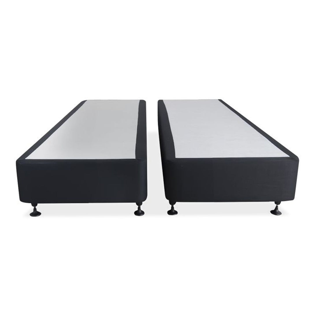 Charles Fabric King Split Bed Base 4 Drawers - Black