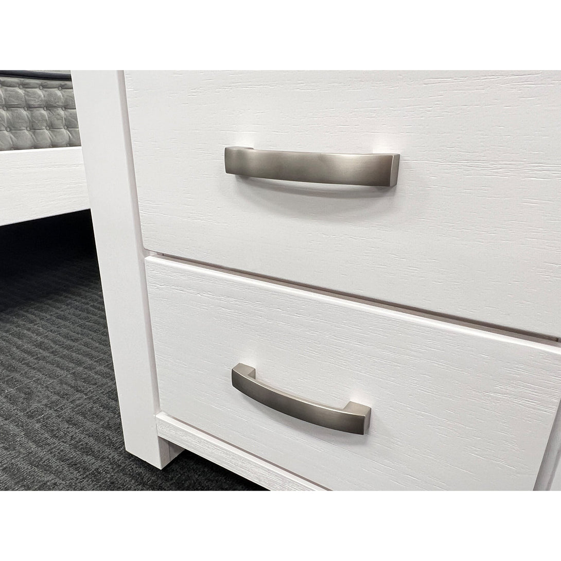 Aurora Solid Wood Bedside Table - White