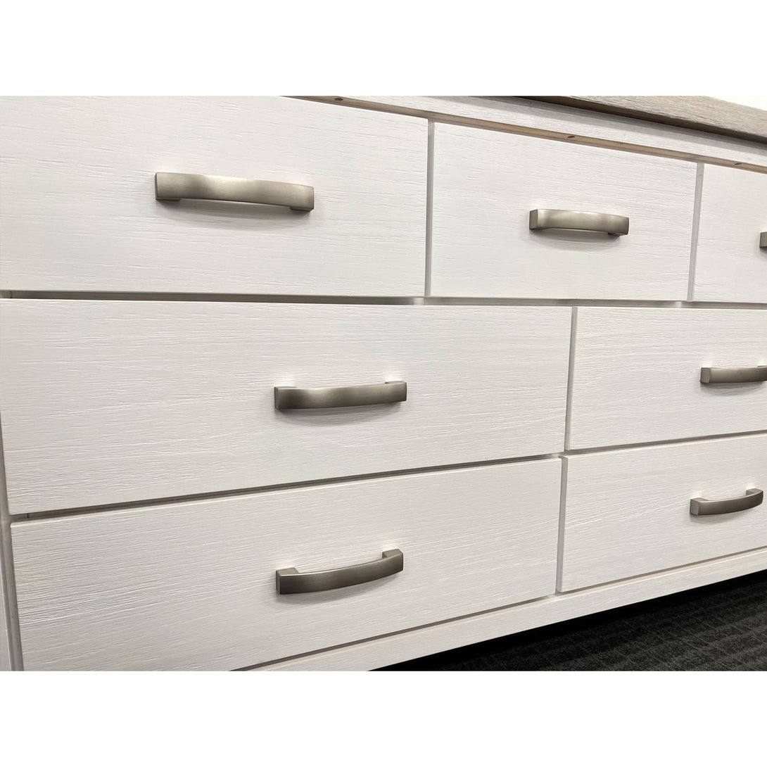 Aurora Solid Wood 7 Drawer Dresser - White