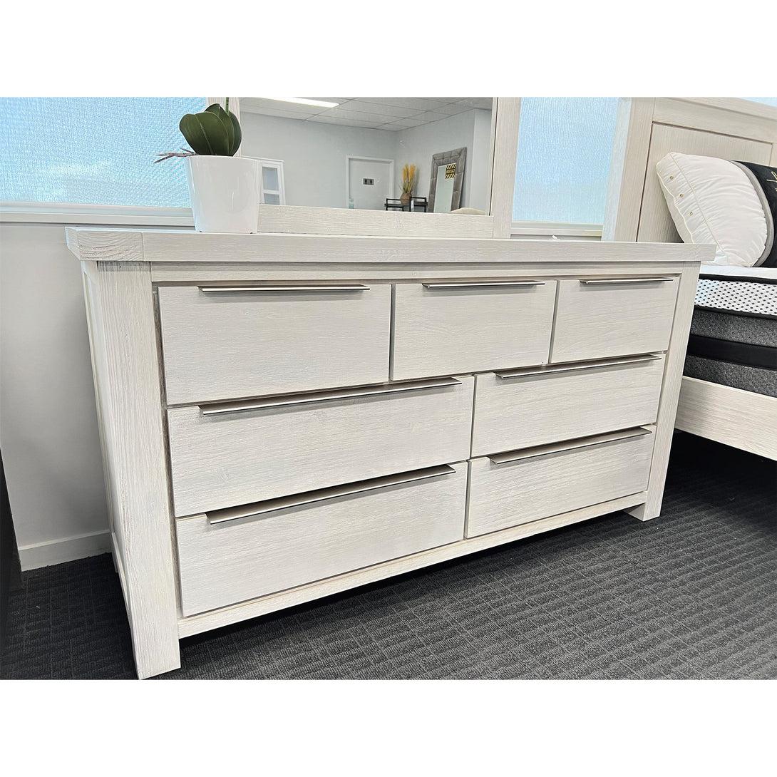 Lincoln Solid Wood 7 Drawer Dresser - White
