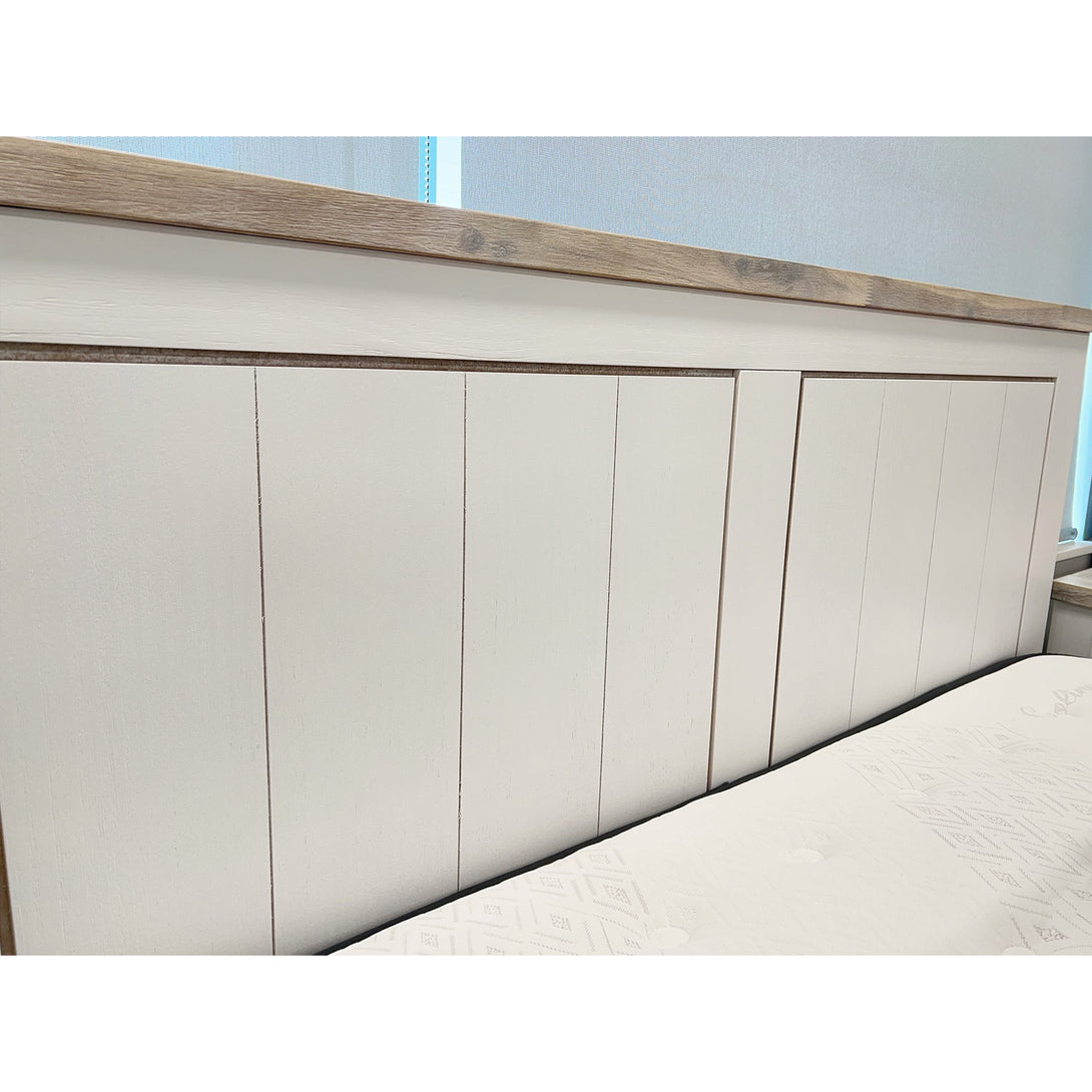 Aurora Solid Wood Queen Bed Frame - White