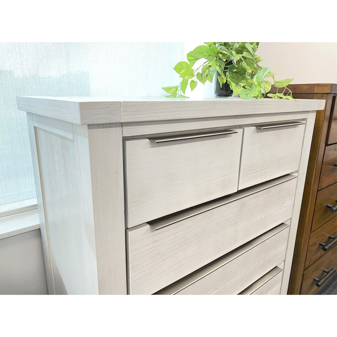 Lincoln Solid Wood 6 Drawer Tallboy - White