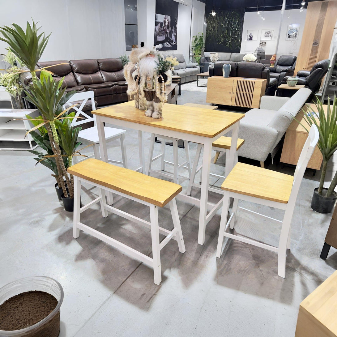 Avon Bar Bench Seat - Oak+White