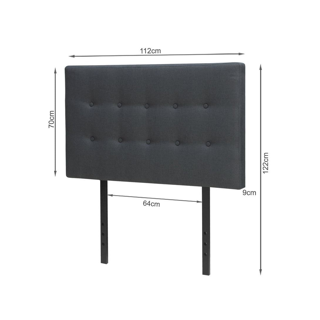 Susan King Single Fabric Upholstered Headboard - Charcoal