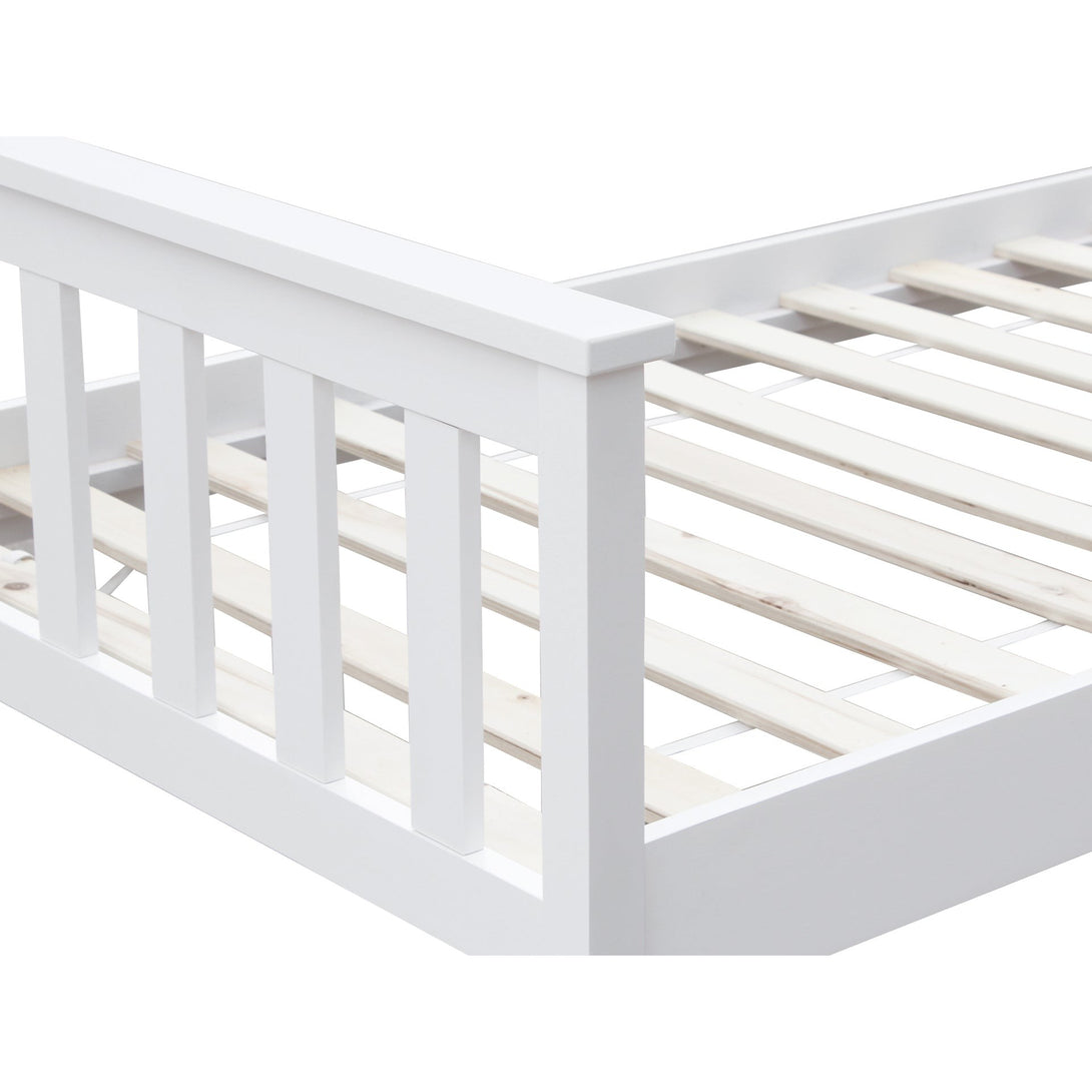 Andes Single Wooden Bed Frame - White