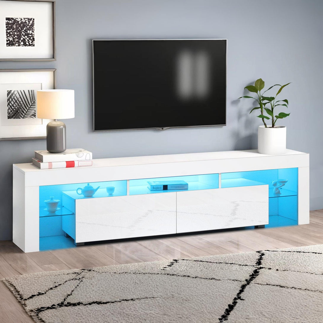 Arvada 2m LED Entertainment Unit - White