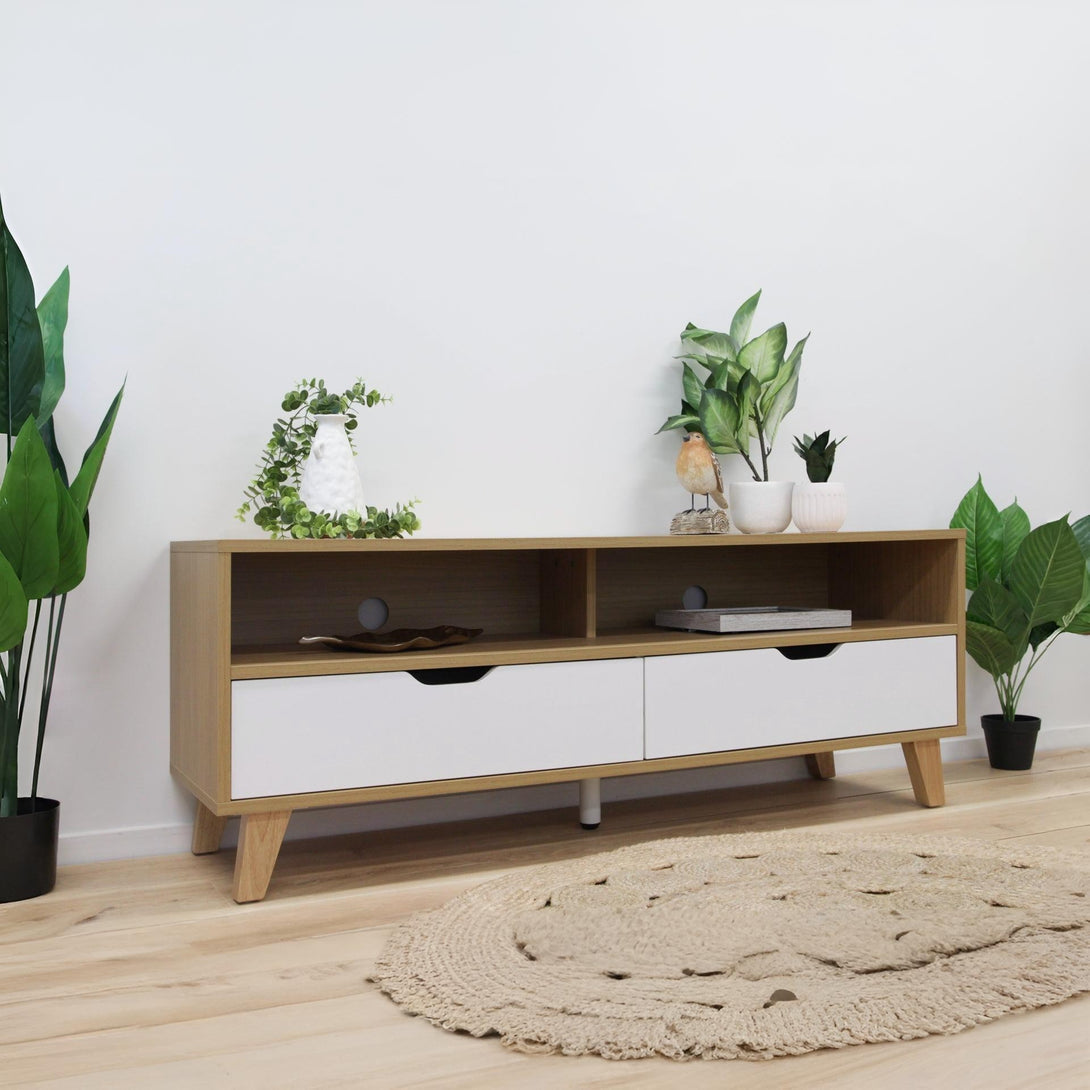 Schertz 1.4m Entertainment Unit - Oak