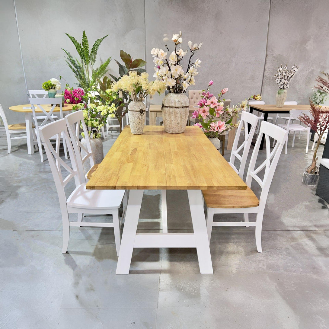 Bali 6 Seater Dining Table - Oak