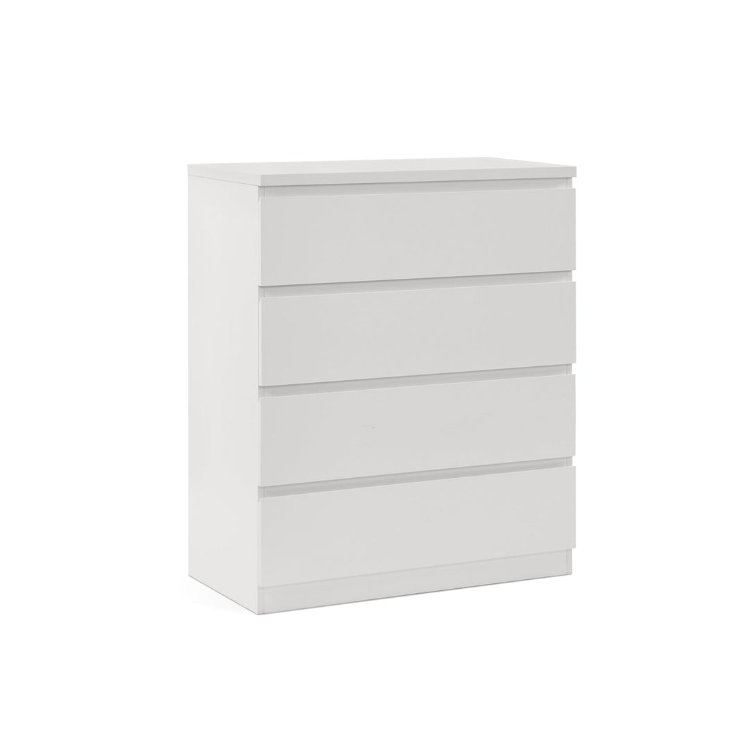Tongass Wooden Tallboy 4 Drawers - White
