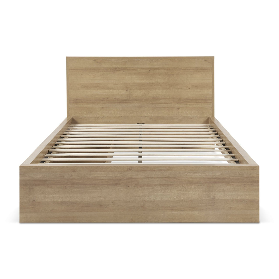 Harris Queen Bed Frame with Storage - Oak