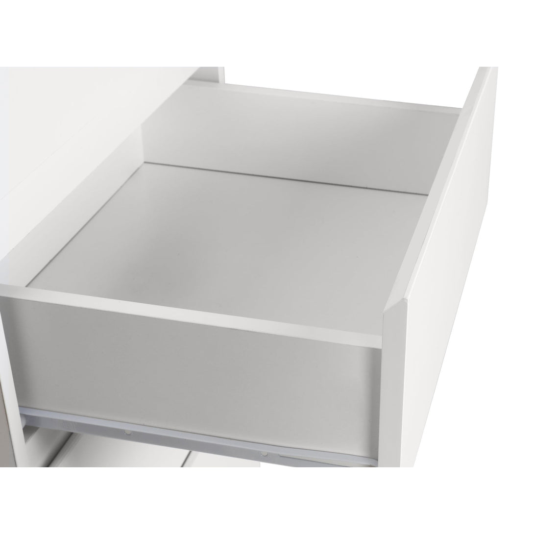Tongass Wooden Slim Tallboy 6 Drawers - White