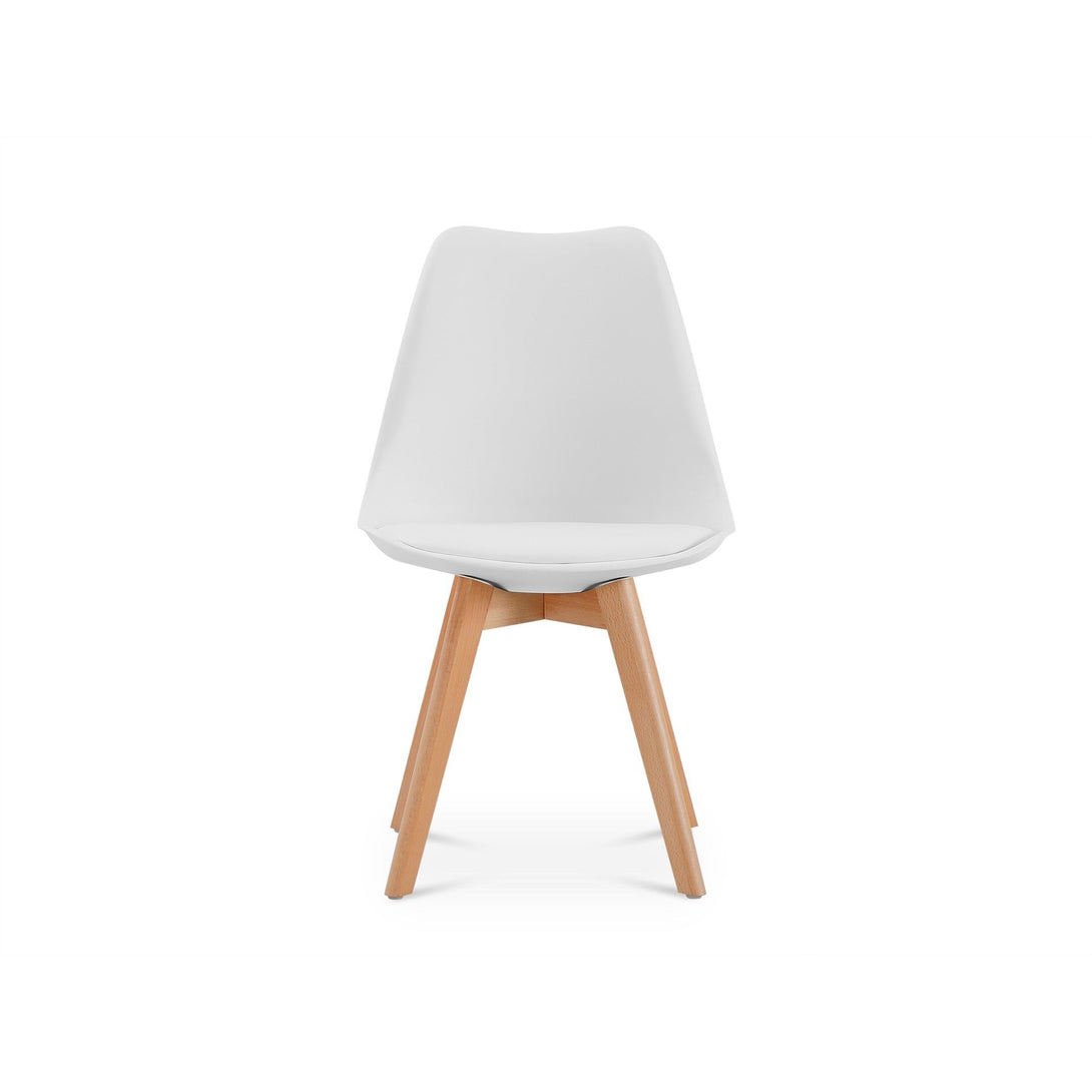 Bodhi Dining Chair with Padded Seat - Set of 4 - White
