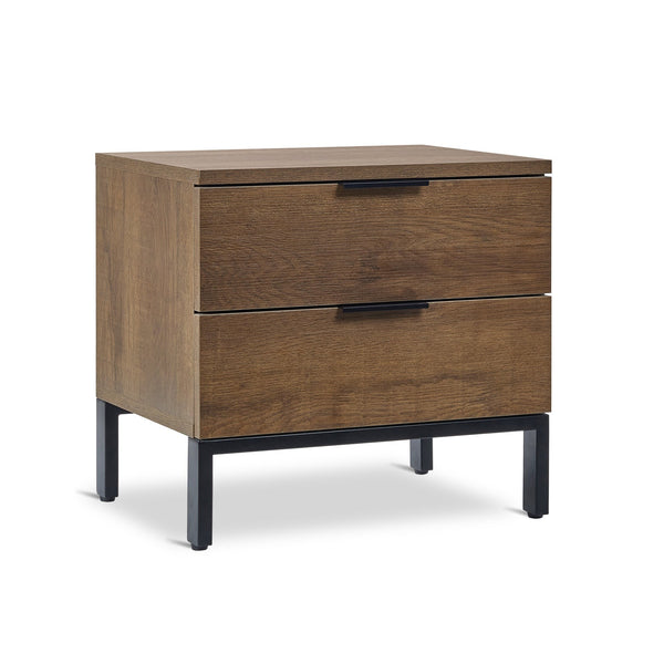 Ocala Wooden Bedside Table - Walnut