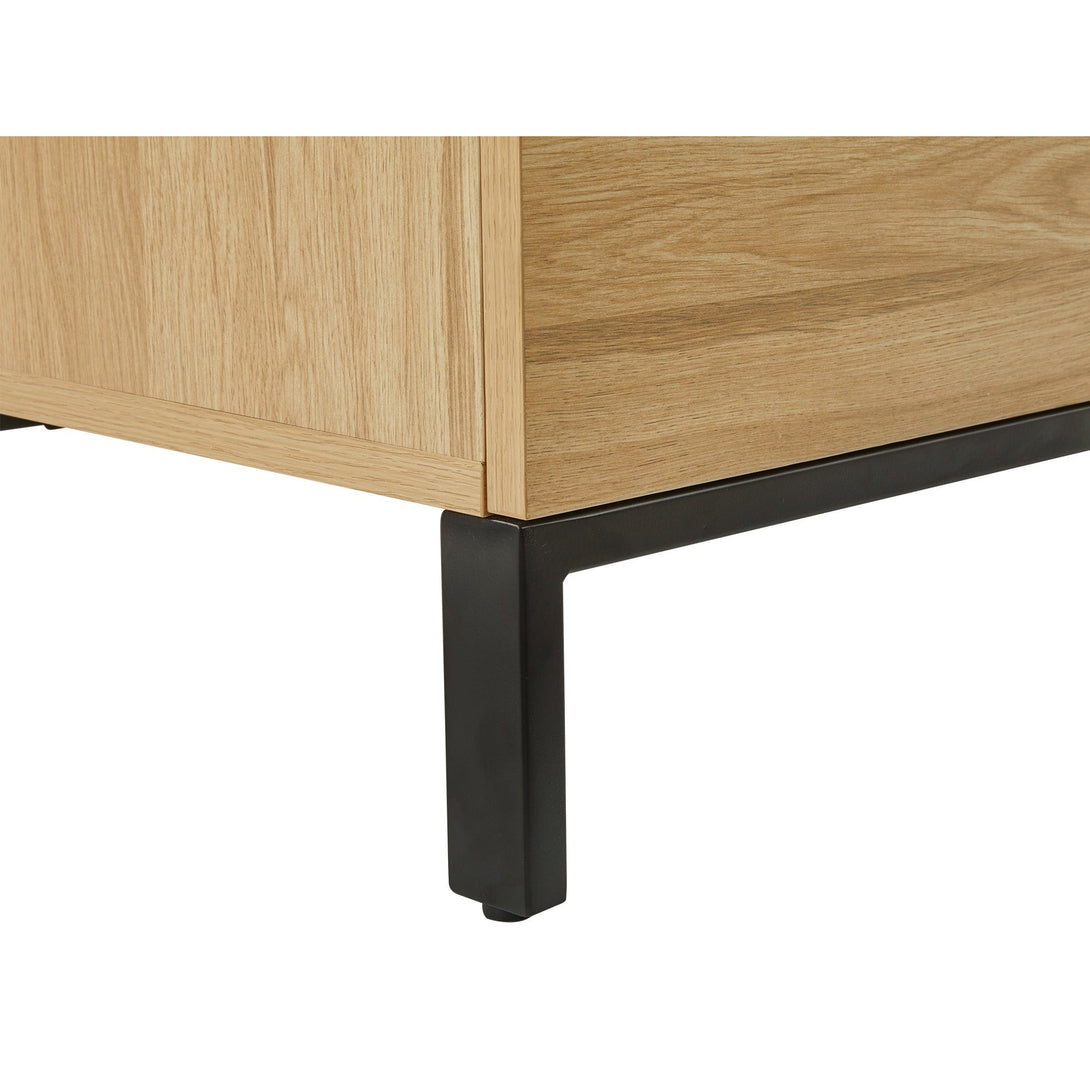 Ocala Wooden Bedside Table - Oak