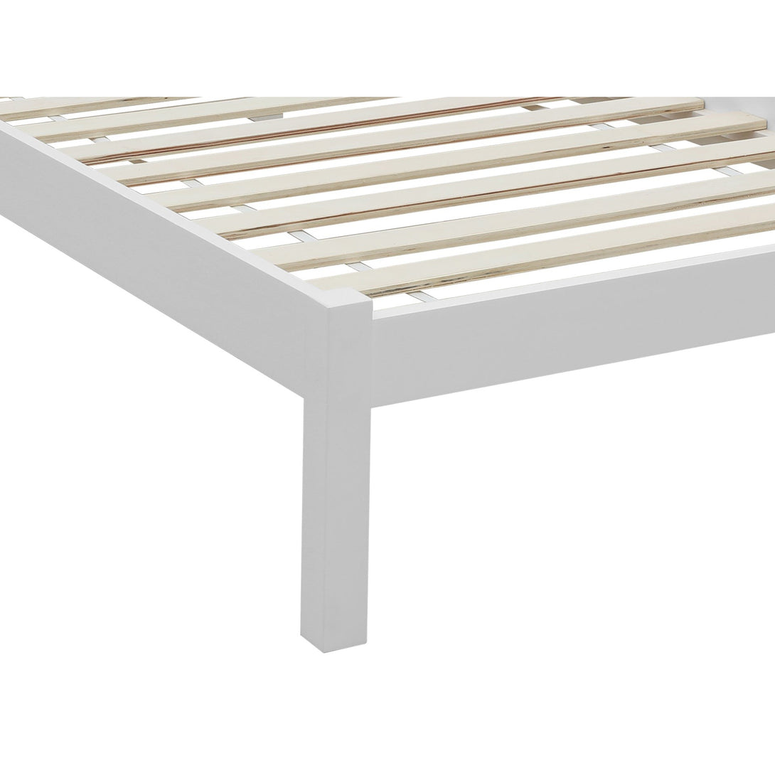 Baker Single Wooden Bed Frame - White
