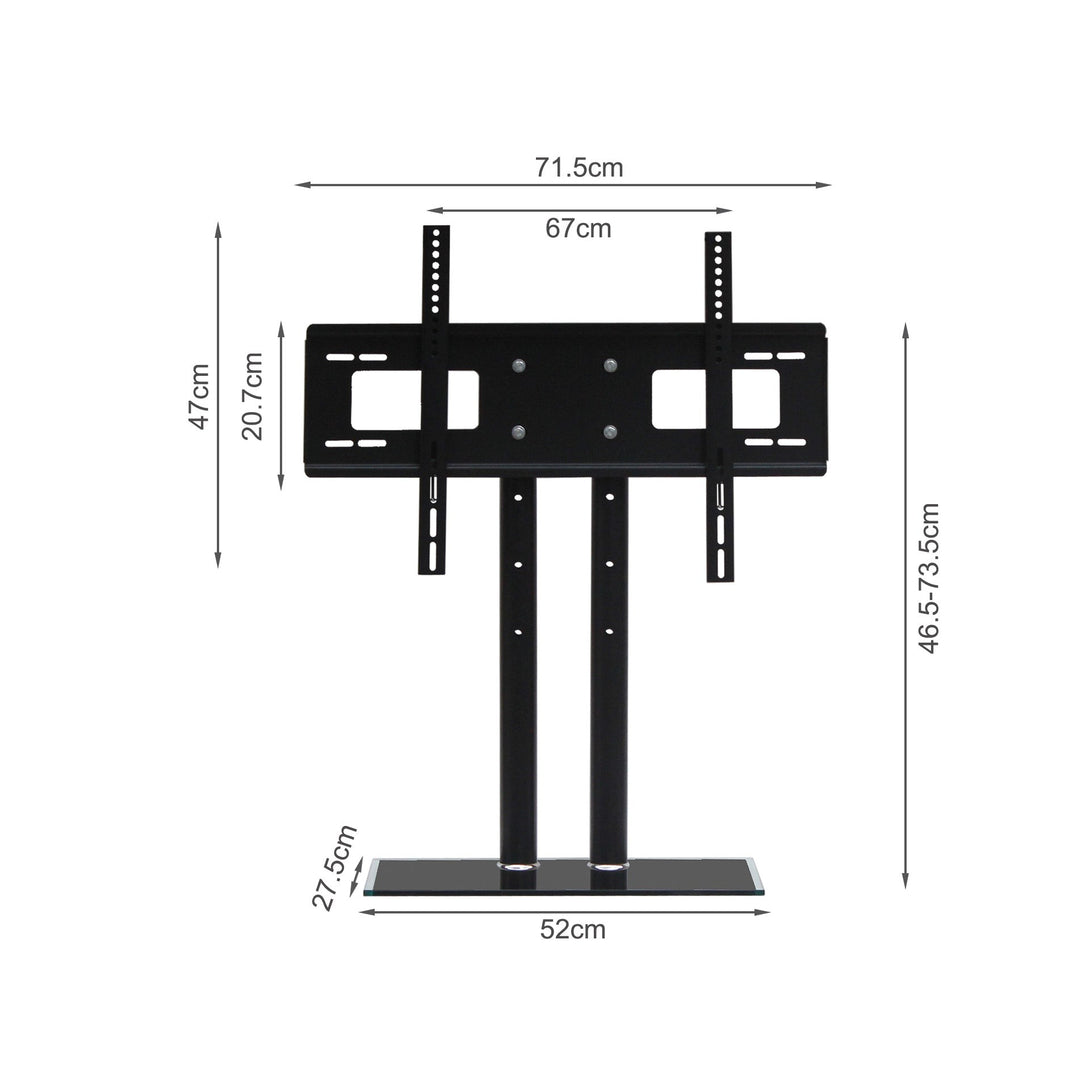 TV Stand With Glass Base Height Adjustable 32-70"