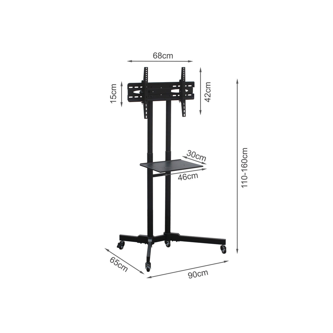 TV Stand With Wheels Height Adjustable 32-65"