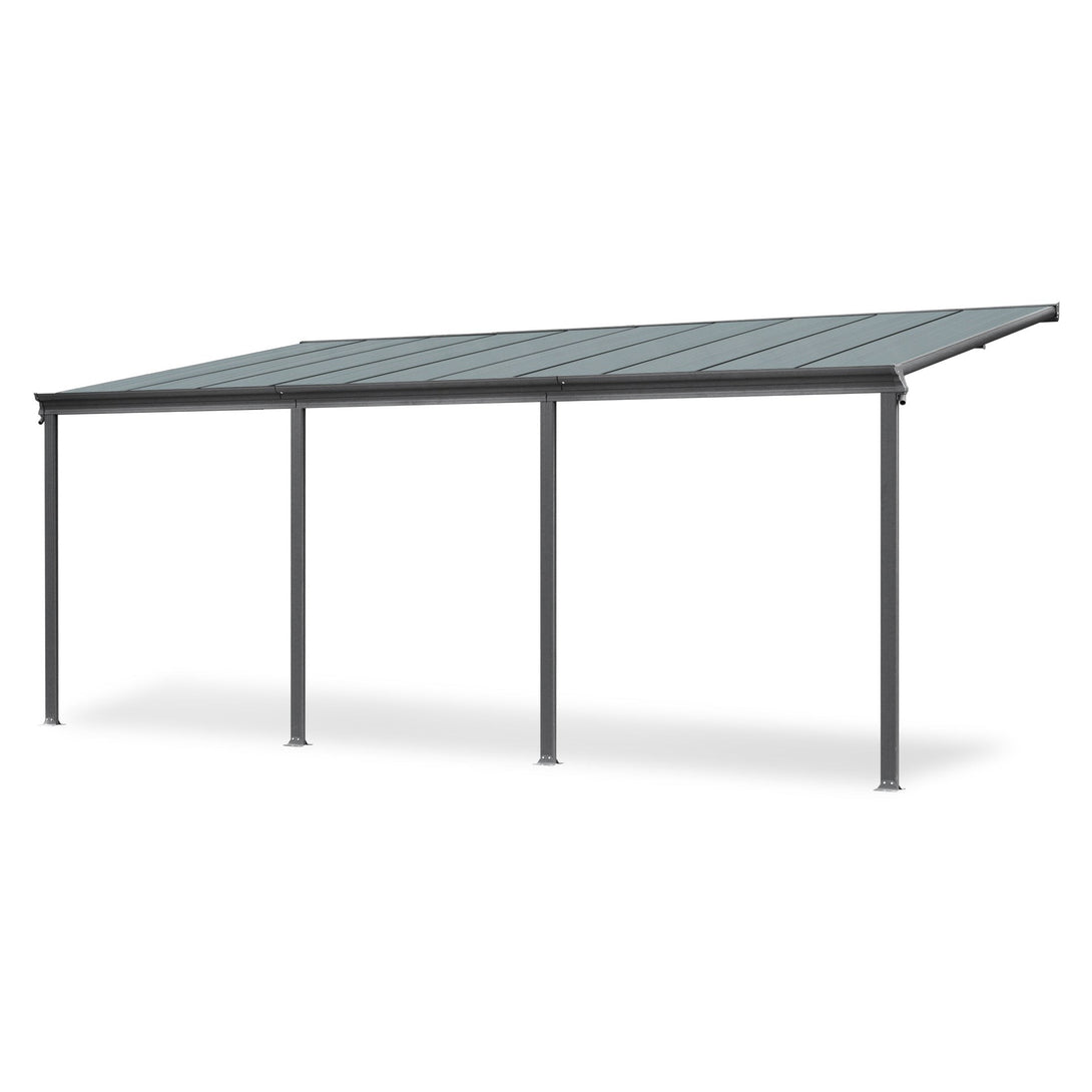 Patio Canopy 20' x 10' ft - 6.18 x 3.03 x 2.58M - CHARCOAL GREY
