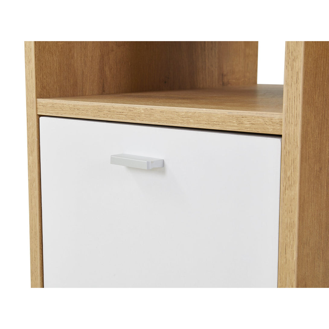 Makalu 100cm Computer Study Desk with Cabinet - Oak