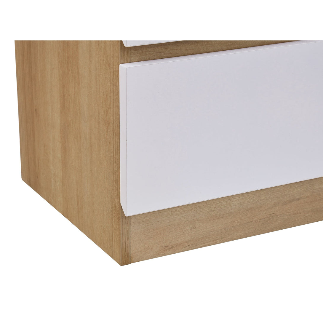 Harris 4 Drawers Tallboy - Oak + White