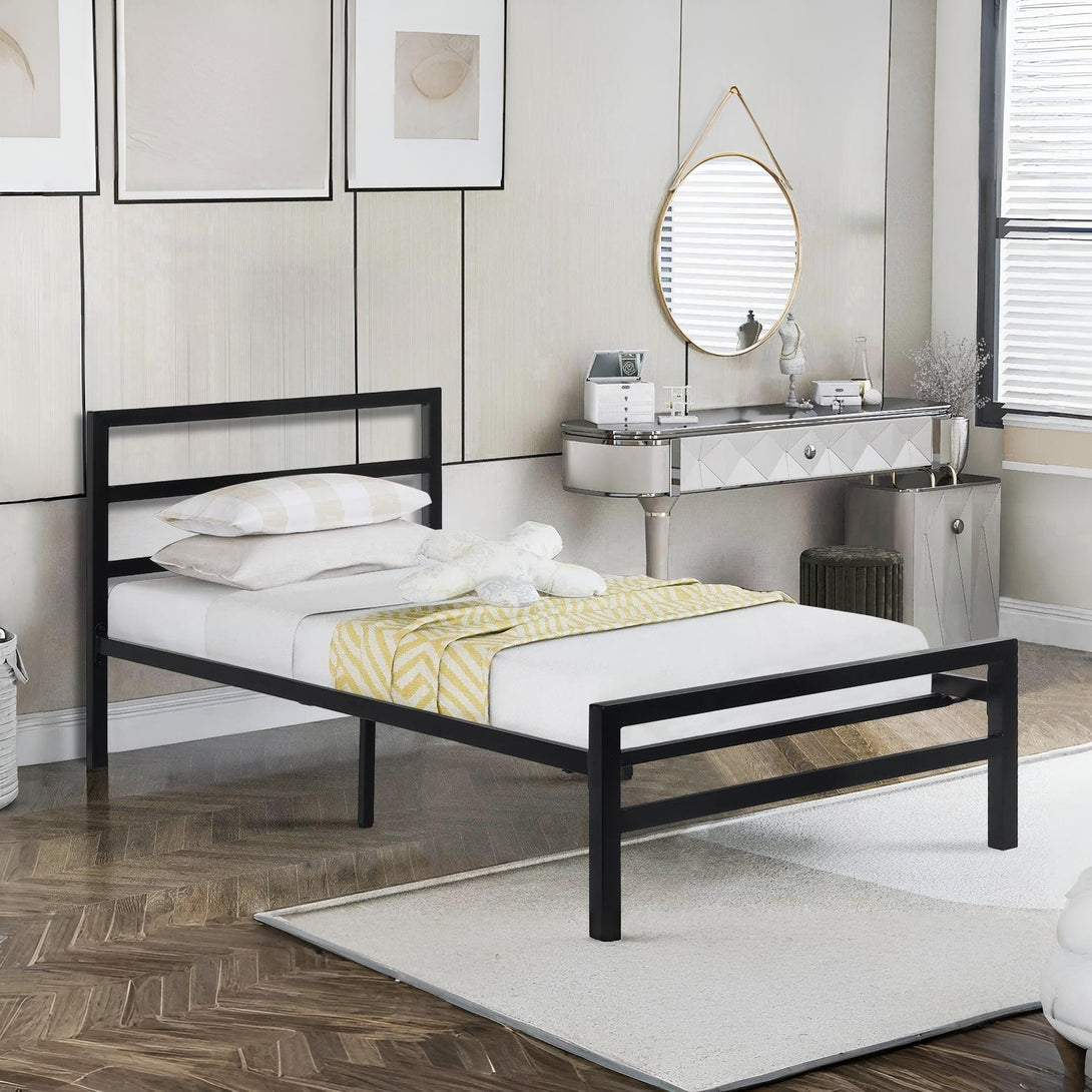 Dowe Single Metal Bed Frame - Black