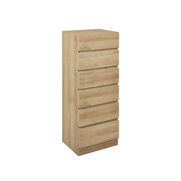 Harris 6 Drawers Slim Tallboy - Oak