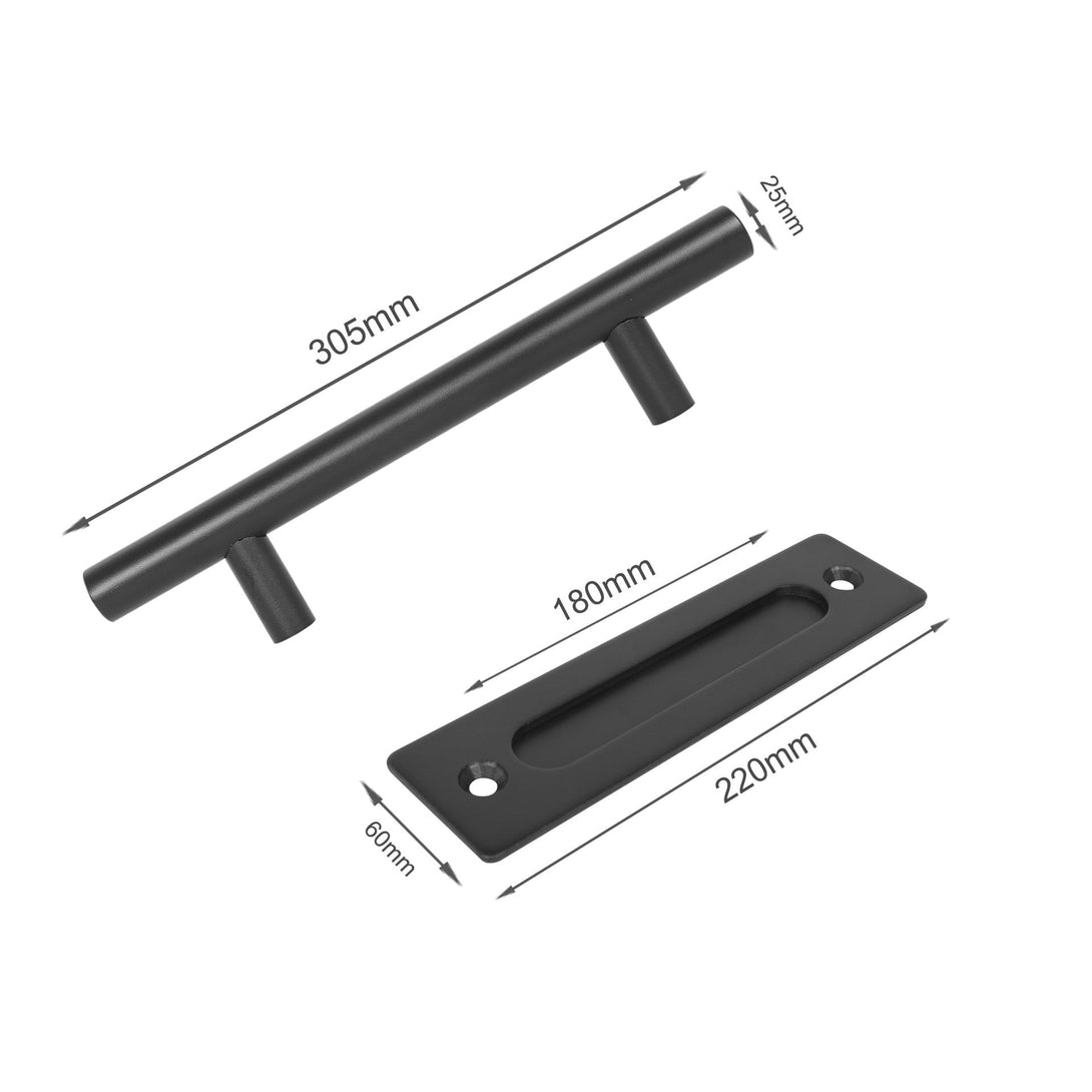 Barn Door Handle 12” - Black
