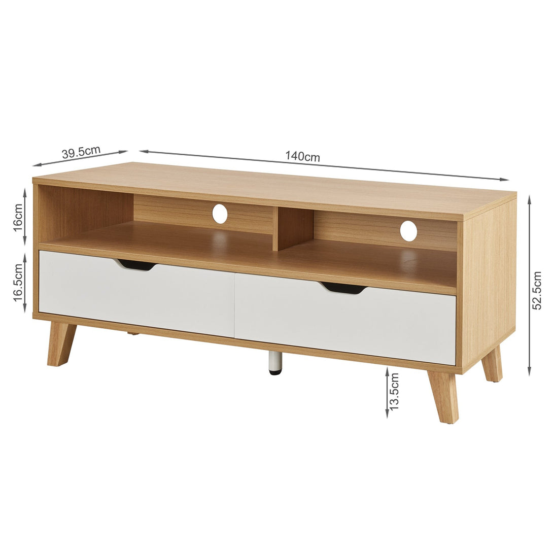 Schertz 1.4m Entertainment Unit - Oak