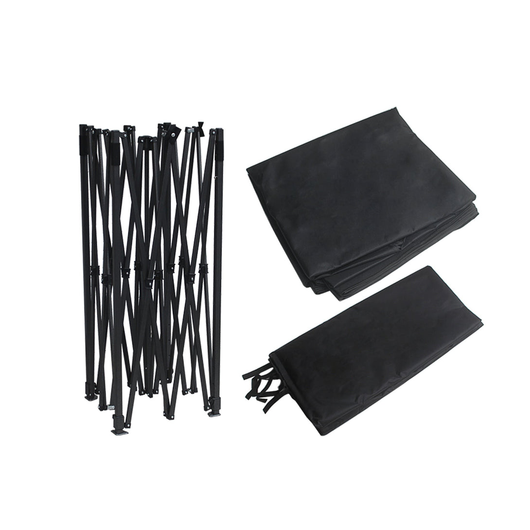 Toughout Breeze Gazebo with 3 Side Walls 3x3m - Black