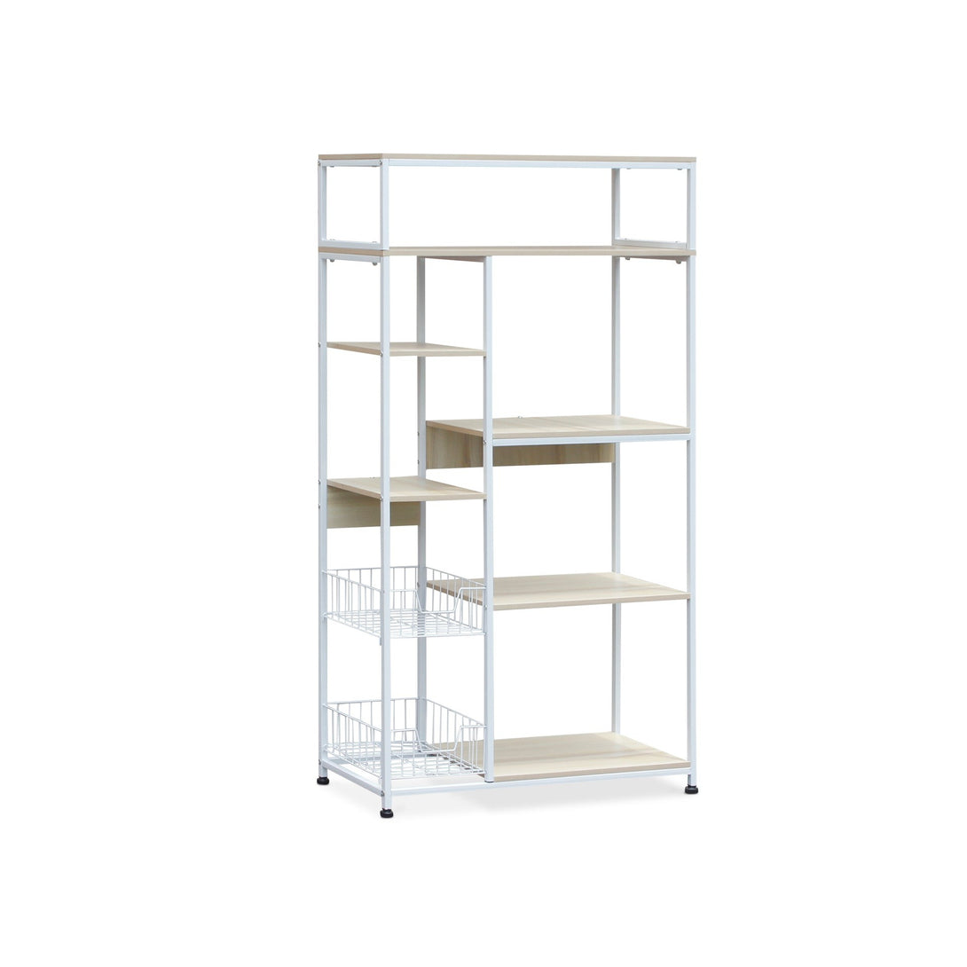Nyos Kitchen Storage Shelf Microwave Stand with Baskets