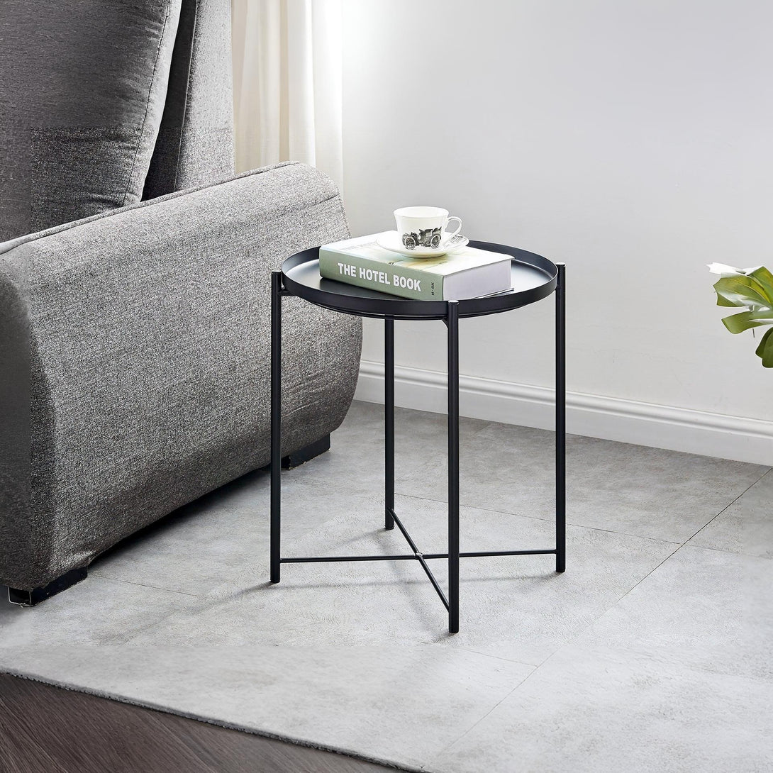Ellison Round Side Table Coffee Table - Black