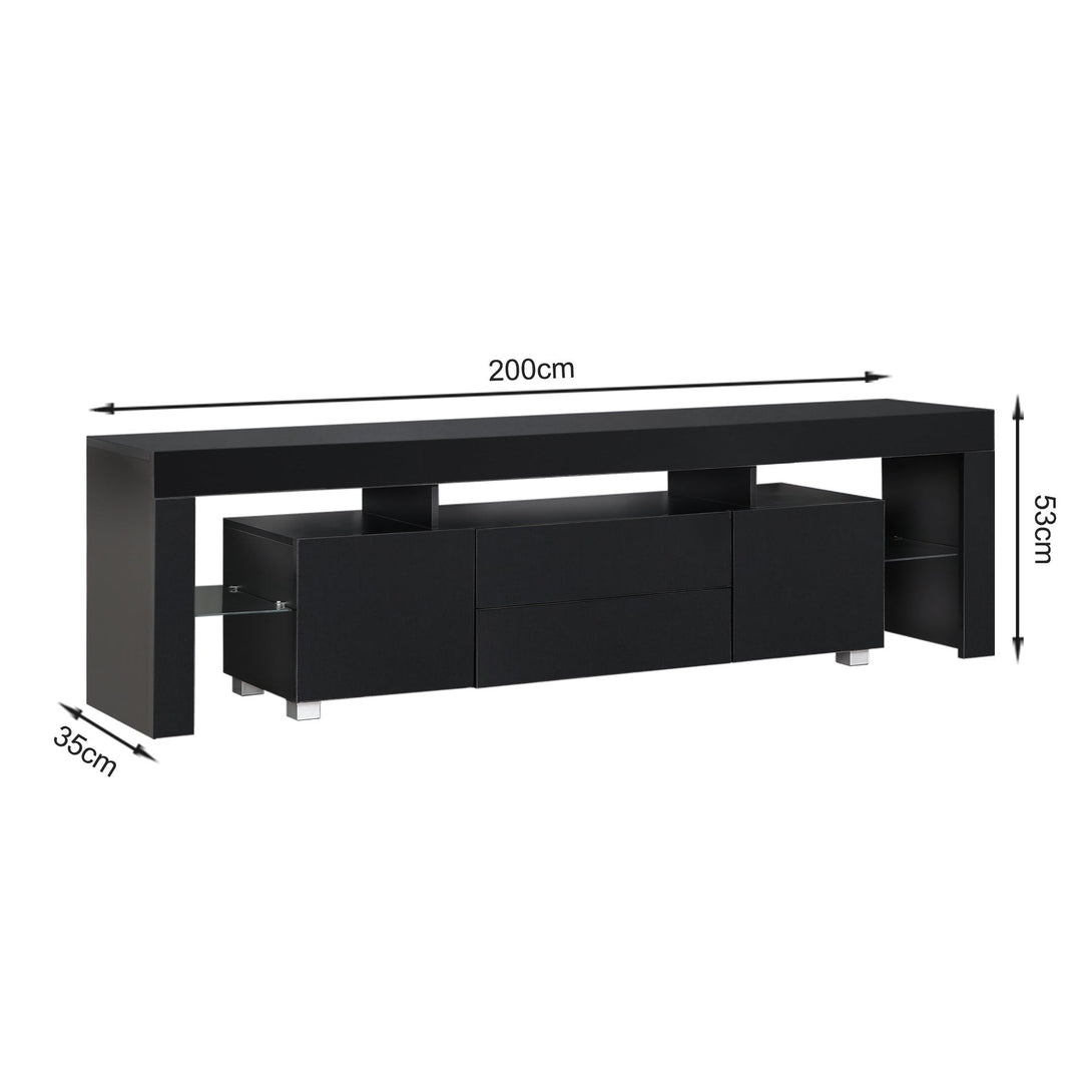 Micco 2m LED Entertainment Unit - Black